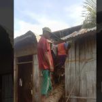 Hujan Disertai Angin Kencang, Satu Rumah Warga Tonggurambang Tertimpa Pohon